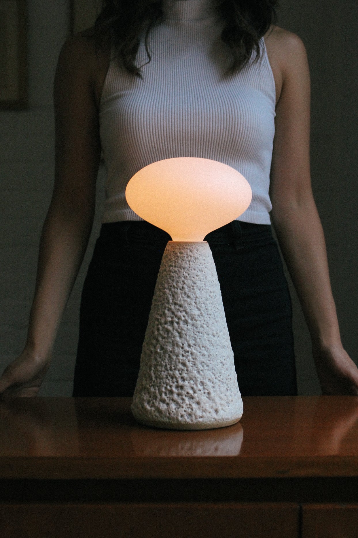 Tumma Lamp + Oval Bulb
